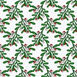 Green Mistletoe with Red and Pink Berries Edible Cocoa Butter Transfer Sheet for Chocolate Treats, 1 Count