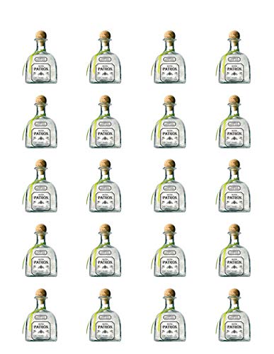 1.875" Pre-Cut Round Patron Bottle Edible Images!