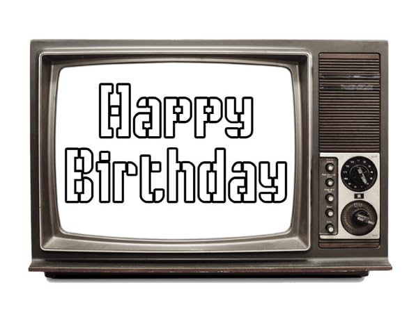 Old School Tv Edible Image For Your Quarter Sheet Cake!