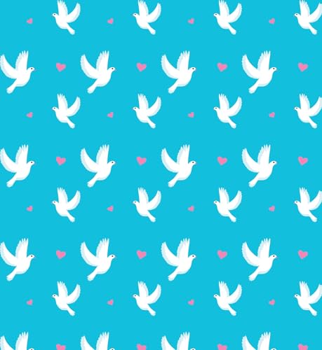 Doves with Heart Pattern On Edible Image Chocolate Transfer Sheet. Apply To Your Custom Chocolate Treats