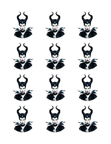 2" Pre-Cut Round Maleficent Icing Edible Image Cupcake Toppers