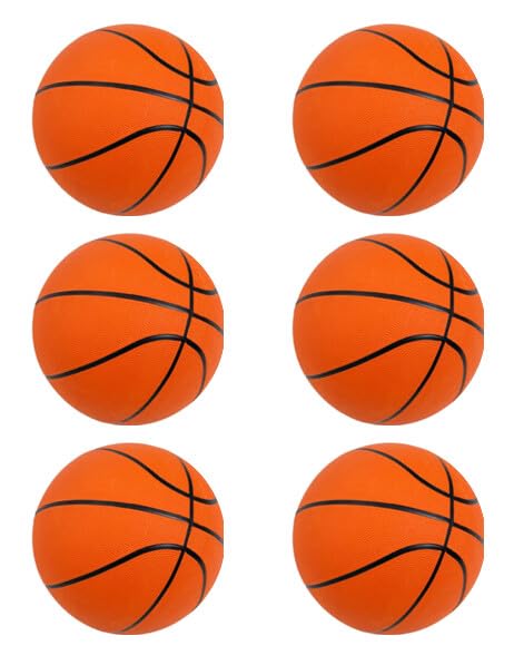 3" Round Pre-Cut Basketball Theme Edible Image Cupcake Toppers