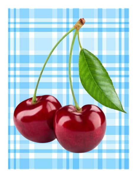 Red Cherry Design Edible Image For Quarter Sheet Cake