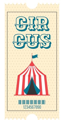 Circus Ticket Edible Image Photo Cake Topper For Quarter Sheet Cake
