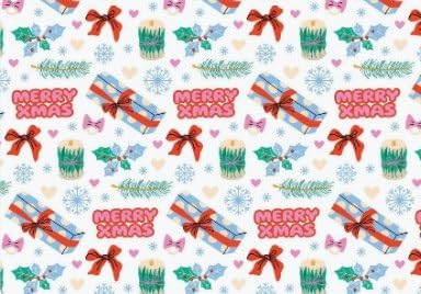 Christmas Wrapped Presents, Bows and Candles Edible Cocoa Butter Transfer Sheet for Chocolate Treats, 1 Count