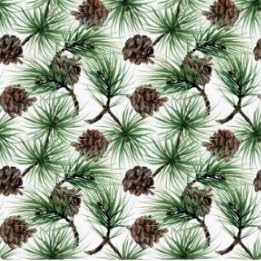 Pine Branches and Pinecones Edible Chocolate Transfer Sheet for Chocolate Covered Strawberries and Bark, 1 Count