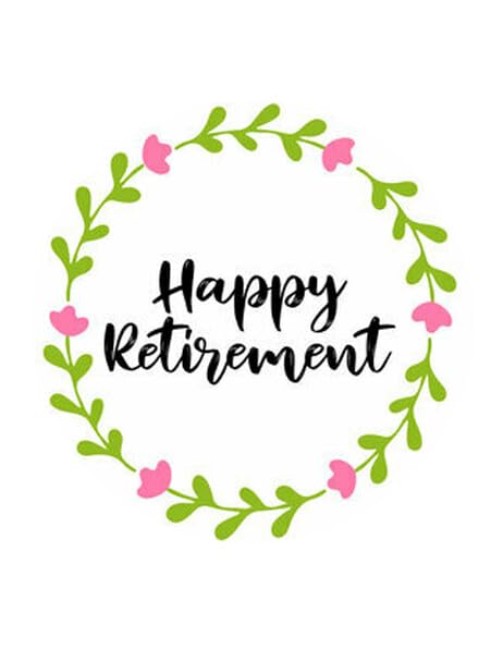 1.875" Round Pre-Cut Happy Retirement Edible Image Cupcake Toppers