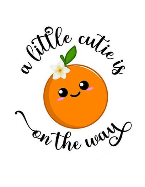 Little Cutie Is On The Way Edible Image Cake Topper For Quarter Sheet Cake