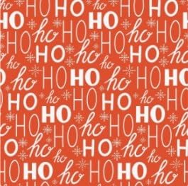 Ho Ho Ho Lettering on Red Edible Chocolate Transfer Sheet for Chocolate Covered Strawberries and Bark, 1 Count