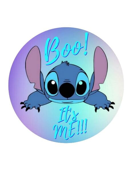 7.5" Round Stitch Edible Image Cake Topper By TNCT