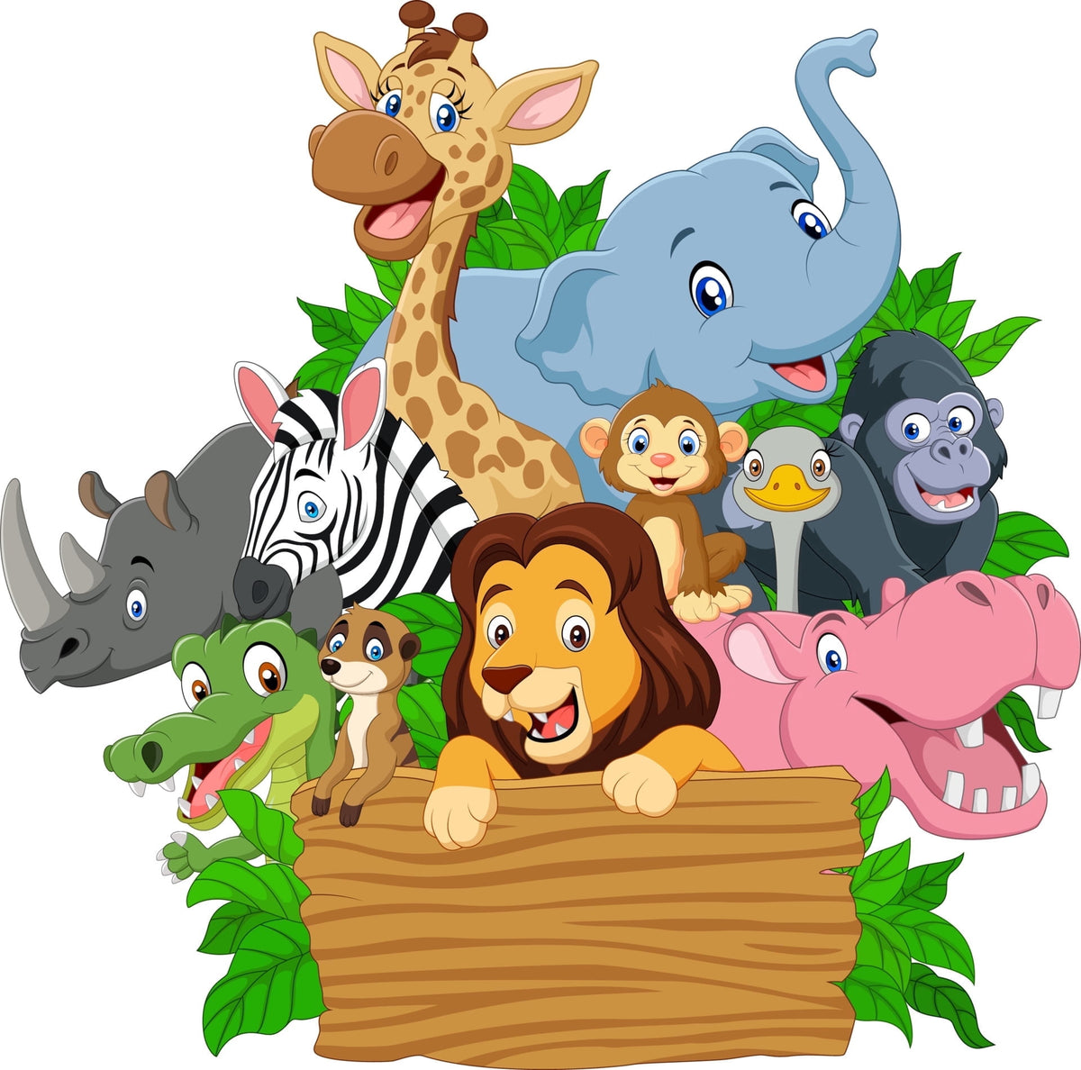 5" Round Pre-Cut Jolly Jungle Safari Animals Themed BaBy Shower/Gender Reveal/Birthday Party Photo Edible Image Cupcake & Cookie Toppers (2 Per Sheet)