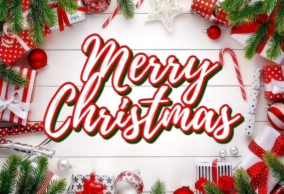 Merry Christmas Festive Edible Image Photo Cake Topper For Half Sheet Cake By TNCT