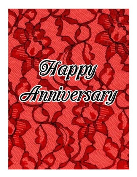 Happy Anniversary Edible Image For Your Quarter Sheet Cake
