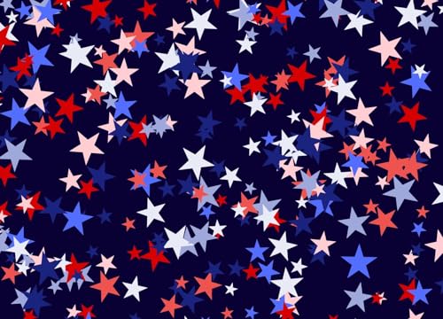 Red, White & Blue Stars & More Stars Edible Image Photo Cake Border Strips 3 Pre Cut Strips Per Sheet 2.6″ x 10.5"