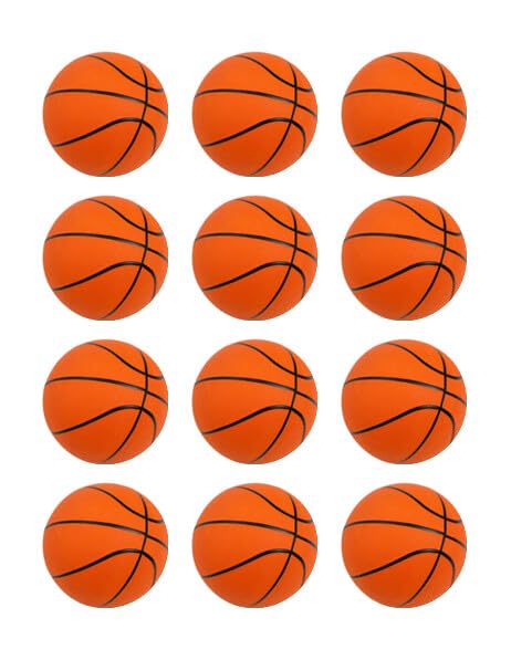 2" Round Pre-Cut Basketball Theme Edible Image Cupcake Toppers