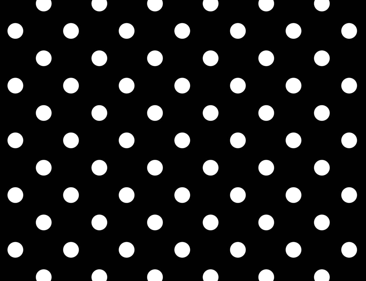 Black With Small White Polka Dot Pattern On Edible Image Chocolate Transfer Sheet. Apply To Your Custom Chocolate Treats