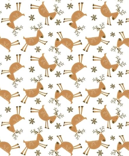 Reindeer & Snowflakes Winter Christmas Pattern Edible Image Photo Cake Topper For Half Sheet Cake