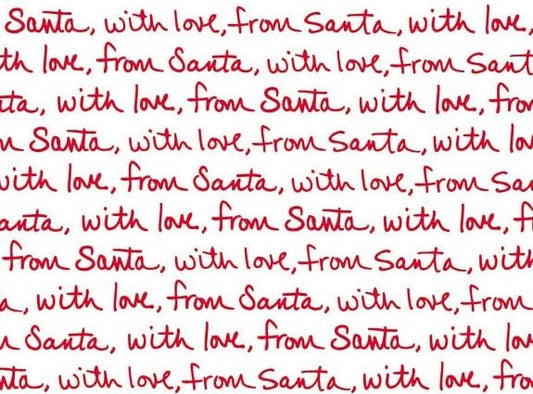 Letter From Santa With Love Christmas Pattern Edible Image Photo Cake Topper For Quarter Sheet Cake