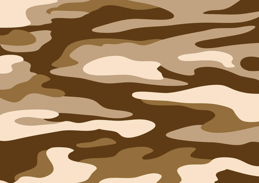 Brown & Tan Camoflauge Pattern Edible Image Photo Cake Topper For Quarter Sheet Cake