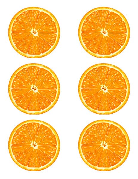 3" Round Pre-Cut Center Of Orange Edible Image Cupcake Toppers