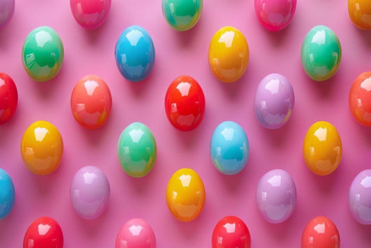 Shiny Decorated Easter Egg Pattern Edible Image Photo Cake Border Strips 3 Pre Cut Strips Per Sheet 2.6″ x 10.5"