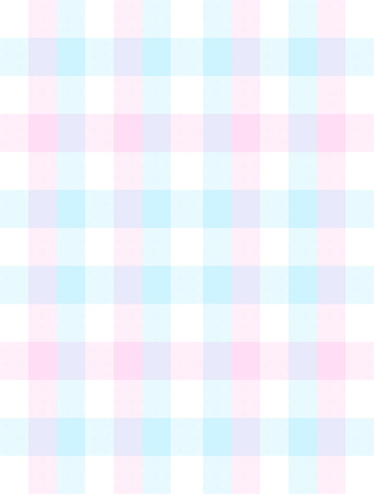 Pink, Blue & White Plaid Pattern On Edible Image Chocolate Transfer Sheet. Apply To Your Custom Chocolate Treats