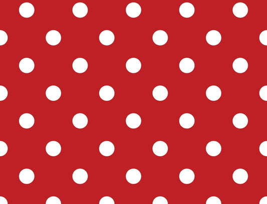 Red With White Polka Dot Pattern Edible Image Photo Cake Topper For Half Sheet Cake