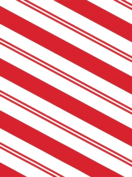 Red & White Striped Christmas Candy Cane Pattern Edible Image Photo Cake Topper For Quarter Sheet Cake