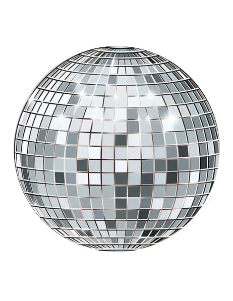 1.875" Pre-Cut Round Disco Ball Edible Images!