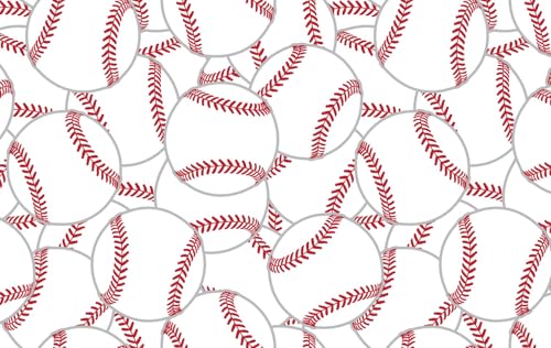 Baseball Outline Pattern Edible Image Photo Cake Border Strips 3 Pre Cut Strips Per Sheet 2.6″ x 10.5"