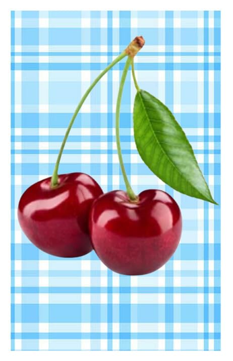Red Cherry Design Edible Image Cake Topper For Half Sheet Cake