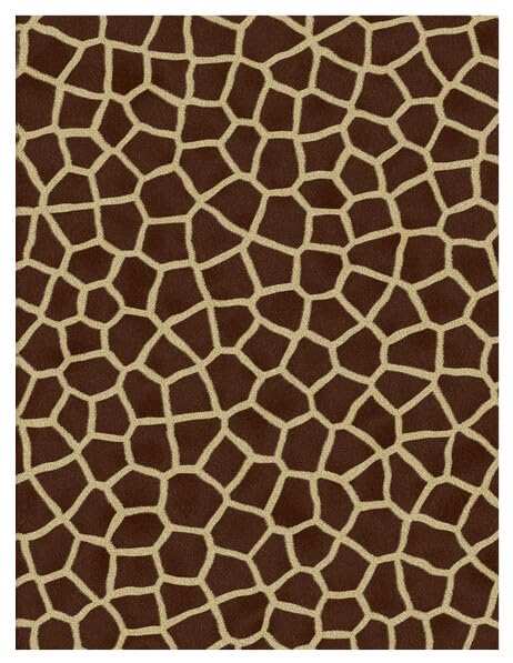 Brown Giraffe Pattern Edible Image Photo Cake Topper For Quarter Sheet Cake