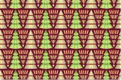 Decorative Christmas Trees on Red Edible Chocolate Transfer Sheet for Chocolate Covered Strawberries and Bark, 1 Count
