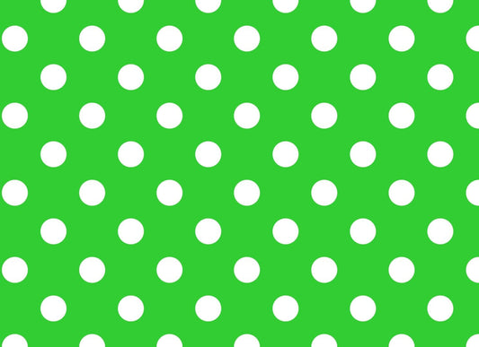 Green With White Polka Dot Pattern Edible Image Photo Cake Topper For Quarter Sheet Cake