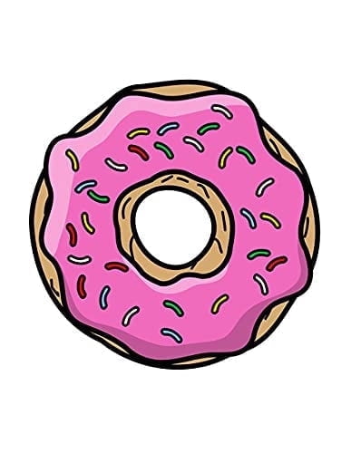6" Pre-Cut Round Pink Donut With Sprinkles Birthday Edible Image Cake Topper By TNCT