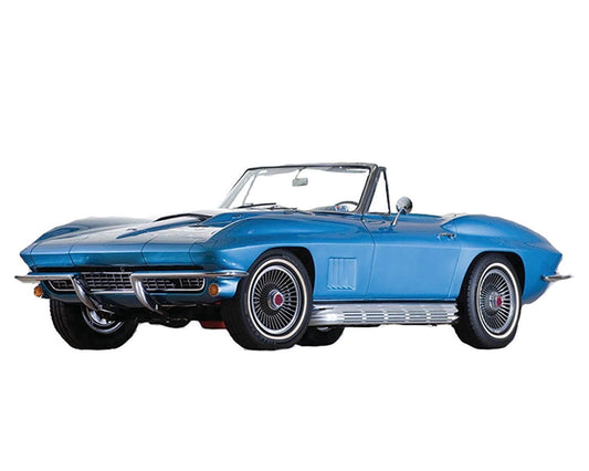 Blue Classic Sports Car Birthday Edible Icing Image Cake topper, by Tnct.