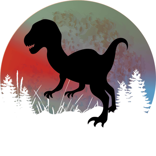 Baby Trex Silhouette Birthday Dinosaur Party Theme Edible Icing Image Cake topper, by Tnct.