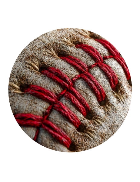 6" Round Pre-Cut Baseball with Stitch Edible Image Cake Topper, by Tnct. (1 Count)