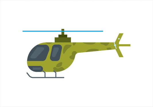 Cartoon Green Helicopter Flying in the Sky Theme Birthday Edible Icing Image Cake topper, by Tnct.