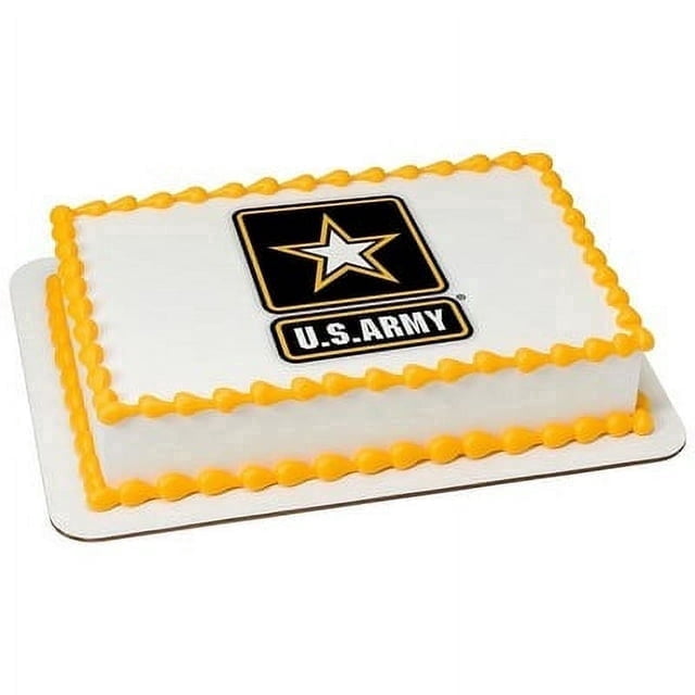 US Army Birthday Party Edible Icing Image Cake topper, by Tnct.