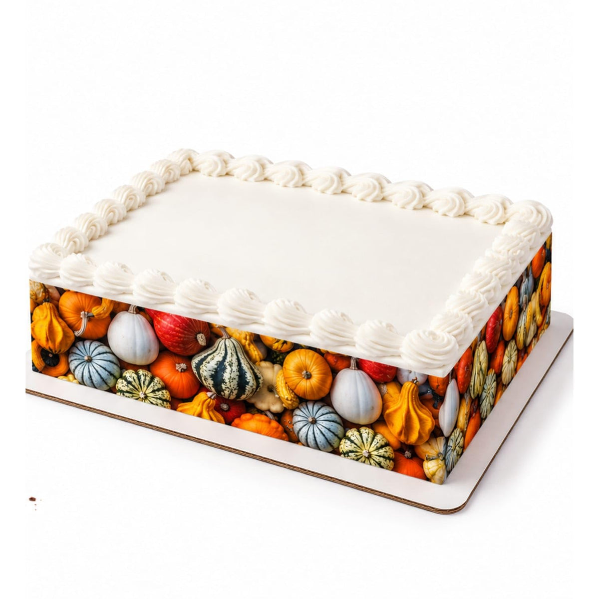 Colorful Autumn Gourds and Pumpkins Edible Image Cake Border Strips, by Party Poppin Cake Toppin. (1 Count)