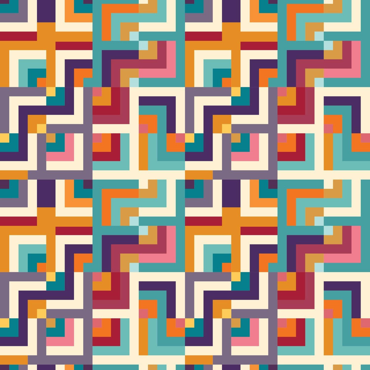 Multicolor Geometric Maze Pattern Edible Chocolate Transfer Sheet, by Party Poppin Cake Toppin. (1 Count)