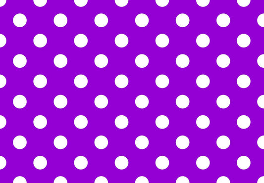 Purple With White Polka Dot Pattern Edible Image Photo Cake Topper For Quarter Sheet Cake