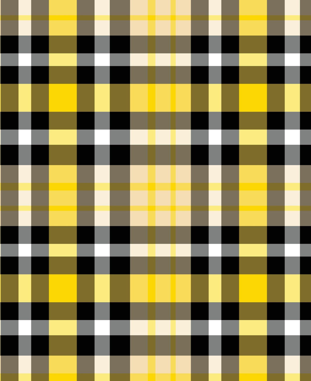 Yellow, Black & White Plaid Pattern On Edible Image Chocolate Transfer Sheet. Apply To Your Custom Chocolate Treats