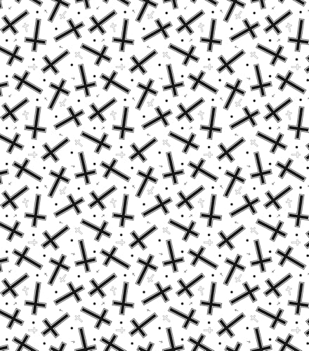 Black & White Cross Pattern Edible Image Photo Cake Border Strips 3 Pre Cut Strips Per Sheet 2.6″ x 10.5"