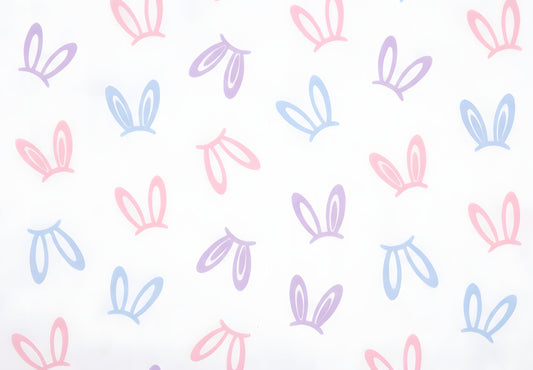 Easter Bunny Ear Pattern Edible Image Photo Cake Topper For Quarter Sheet Cake