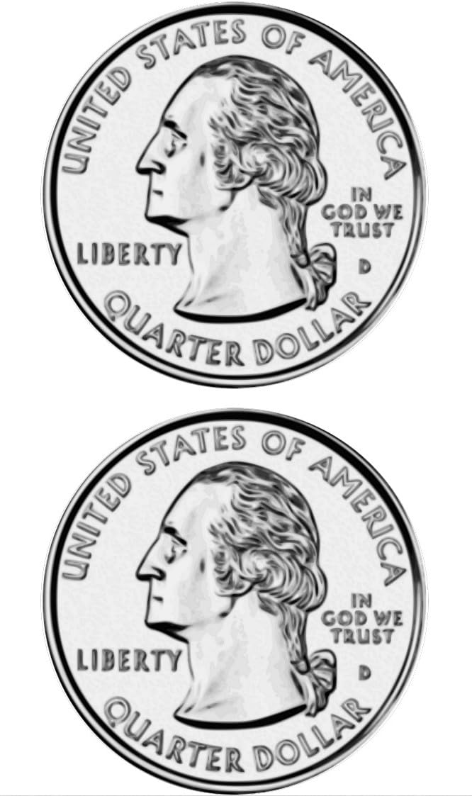 5" Round Pre-Cut Quarter Design Edible Image Cake Topper - (2 On One Sheet As Shown)