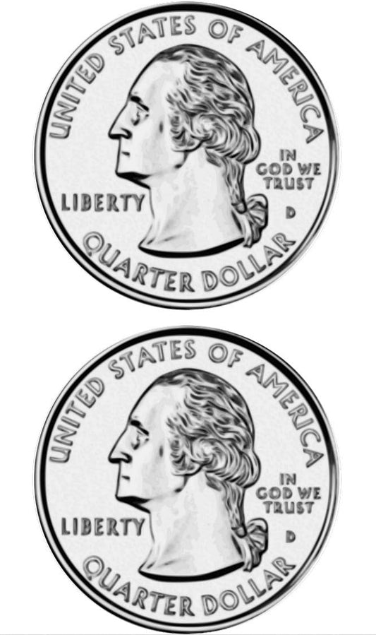 5" Round Pre-Cut Quarter Design Edible Image Cake Topper - (2 On One Sheet As Shown)