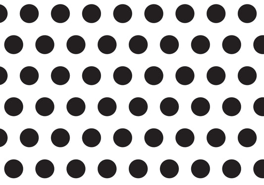 White With Black Polka Dot Pattern Edible Image Photo Cake Topper For Quarter Sheet Cake