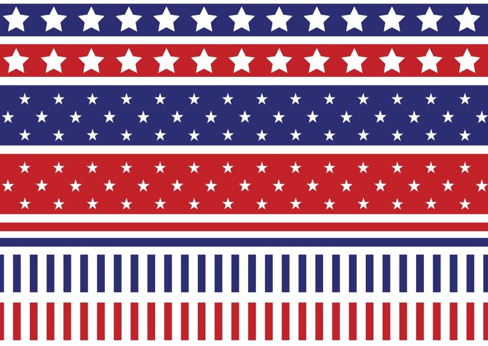Red, White & Blue Multi Star Pattern On Edible Image Chocolate Transfer Sheet. Apply To Your Custom Chocolate Treats